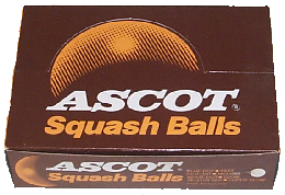 Ascot squash balls, made by Price of Bath