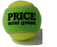 Green Mini tennis ball made by Price of Bath