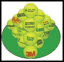 Tennis Balls branded,printed,with company names