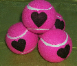 Tennis balls personalized for presents