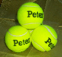  tennis balls personalised by J Price