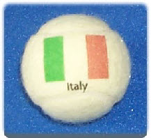 Italian flag on tennis ball