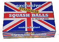 Price squash balls,made in england