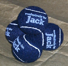 blue tennis balls personalised 