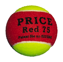 RED - Mini-tennis-  ball-  MADE IN THE UK-  by Price of Bath