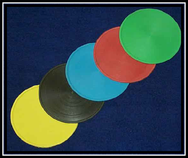  Bowls mats, rubber throw down discs,throw down spots,rubber markers for teaching tennis and playground games