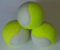 white and yellow r two colour tennis balls