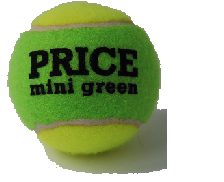 Green Mini tennis ball made by Price of Bath