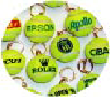 Tennis- ball-keyrings-made by- Price of Bath -in ENGLAND