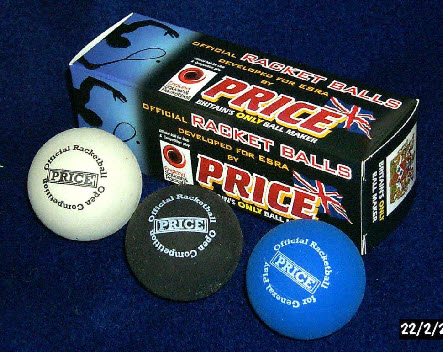  Racketball balls, made in England ,WSF ,ESRA BRA approved
