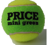 Green Mini tennis ball made by Price of Bath