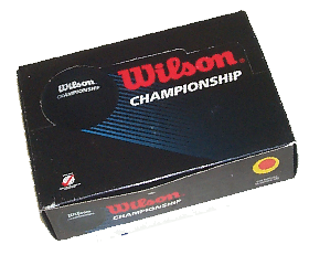 Wilson Championship squash balls, made by J Price of Bath