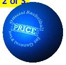 BLUE RACKET BALLl, made by Price of bath,Official ball makers