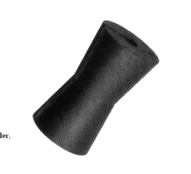 boat trailer rubber 3.5" V roller dmp2v