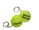 keyrings-personalised-small tennis ball-by Price of Bath-made inUK