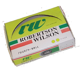 Robertson, squash balls,made by J Price