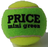 Green Mini tennis ball made by Price of Bath