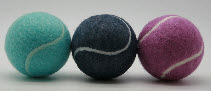 t pastel colured tennis balls