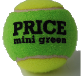 Green Mini tennis ball made by Price of Bath