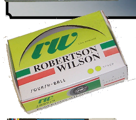 Robertson, squash balls,made by J Price