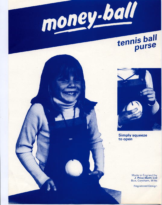 Tennis ball purse,made by Price of Bath