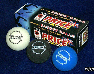 white blue black  RACKET BALLS,official,made by J Price