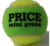 green- ball -for mini tennis- made in UK by Price of Bath