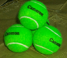 green tennis balls pesonalized