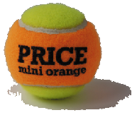 Play & Stay Orange minitennis ball -made by Price of Bath in UK
