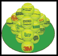 Tennis Balls branded,printed,with company names