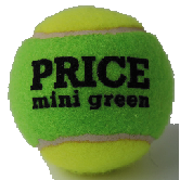 green- ball -for mini tennis- made in UK by Price of Bath