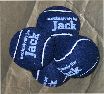 blue tennis balls,personalised