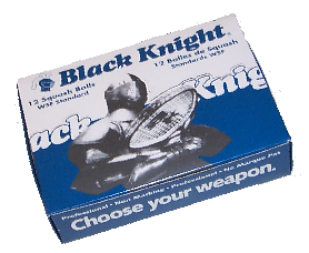 Black Knight Squash balls, made by Price of Bath