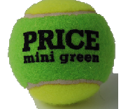 green- ball -for mini tennis- made in UK by Price of Bath