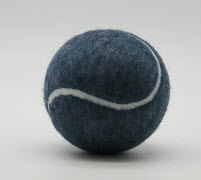 black tennis ball